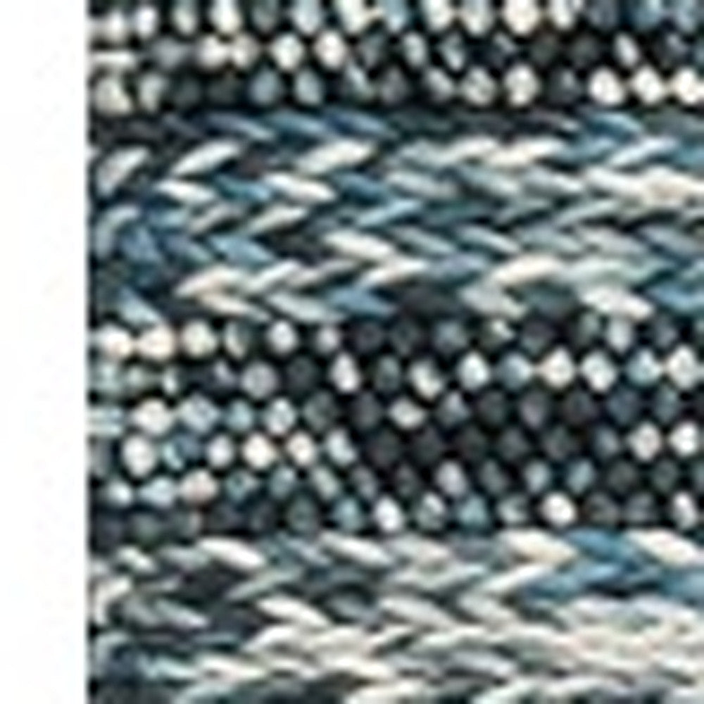 3' X 5' Blue Wool Hand Woven Area Rug