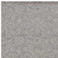 8' X 11' Gray And Light Gray Wool Floral Medallion Hand Tufted Area Rug