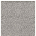 8' X 11' Gray And Light Gray Wool Floral Medallion Hand Tufted Area Rug
