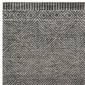5' X 7' Gray And Black Wool Geometric Hand Tufted Area Rug