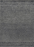 9' X 13' Gray And Black Wool Geometric Hand Tufted Area Rug