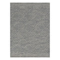 7' X 10' Denim Blue And Gray Wool Geometric Hand Tufted Area Rug