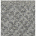 7' X 10' Denim Blue And Gray Wool Geometric Hand Tufted Area Rug