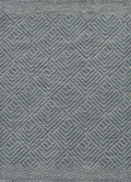 8' Denim Blue And Gray Wool Geometric Hand Tufted Runner Rug