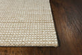 7' X 10' Tan and Ivory Wool Hand Woven Area Rug