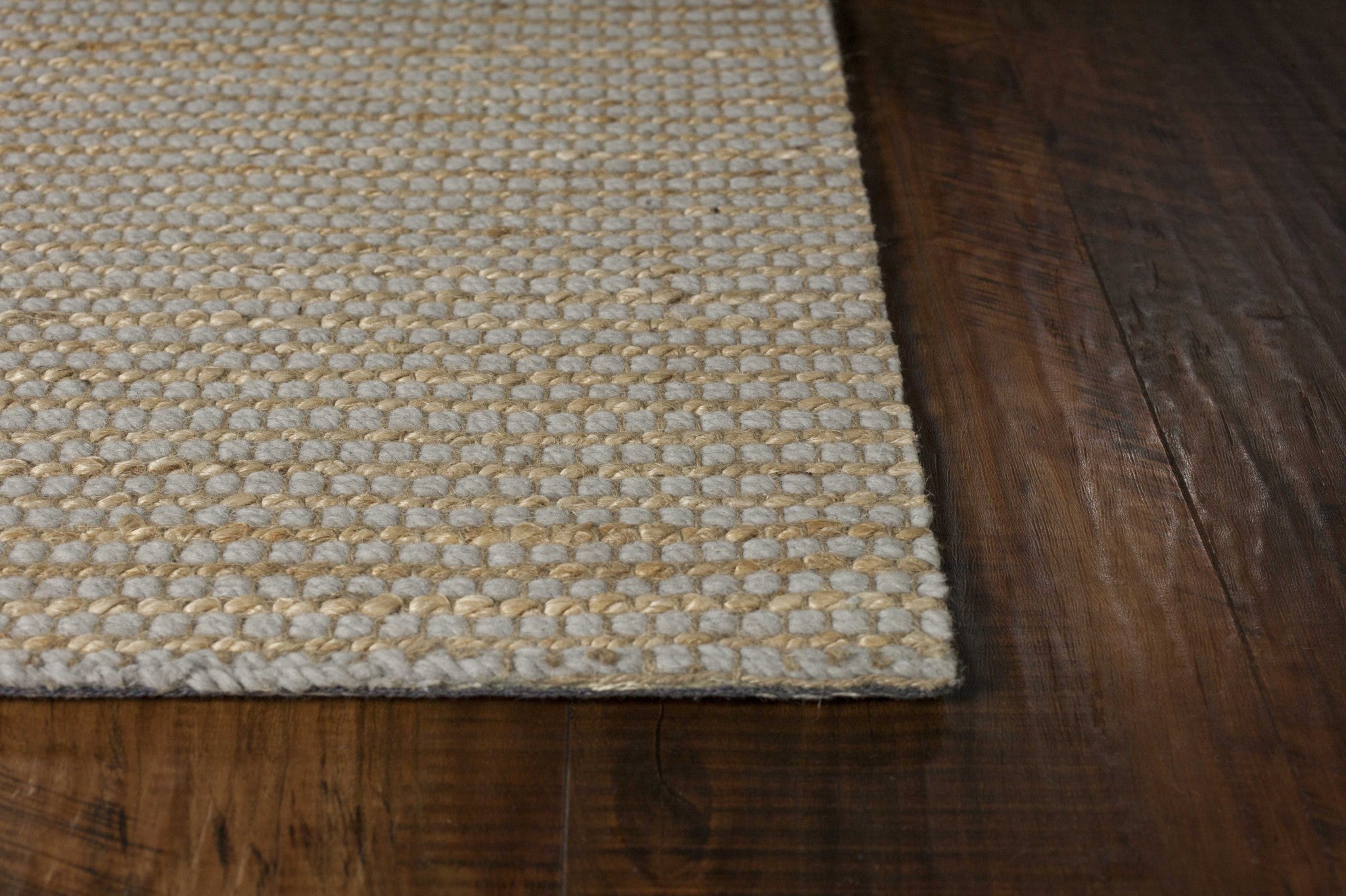 7' X 10' Tan and Ivory Wool Hand Woven Area Rug