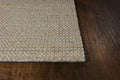 5' X 7' Tan And Ivory Hand Woven Area Rug