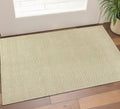 5' X 8' Ivory And Beige Jute Chevron Hand Woven Area Rug