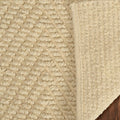 5' X 8' Ivory And Beige Jute Chevron Hand Woven Area Rug