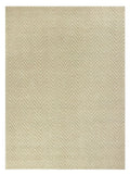 7' X 10' Ivory And Beige Jute Chevron Hand Woven Area Rug