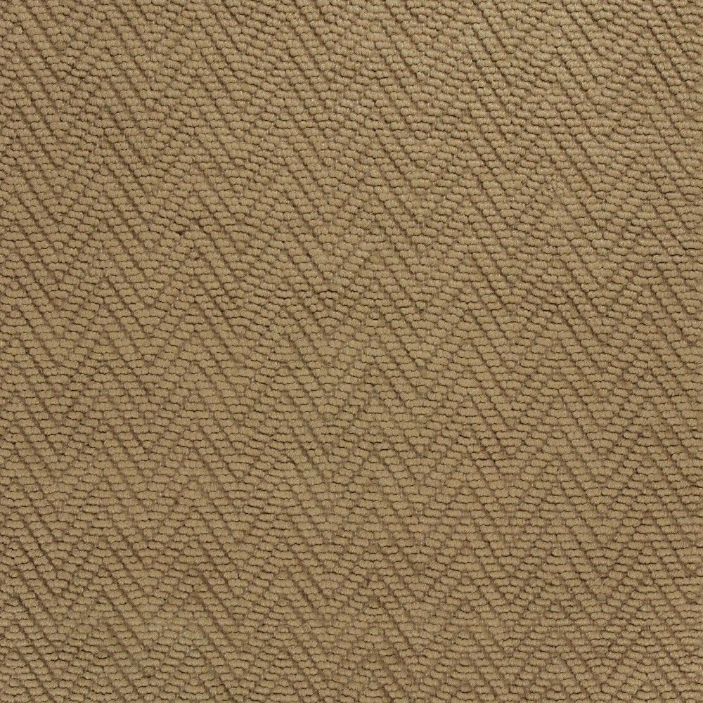 8' Natural And Brown Jute Chevron Hand Woven Runner Rug