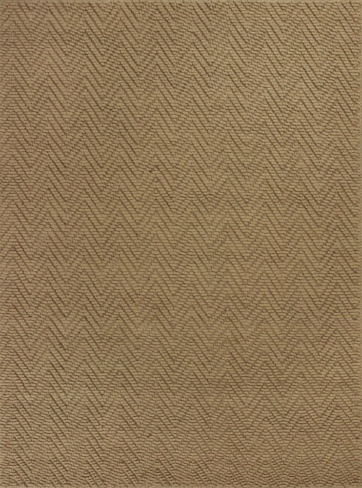 8' Natural And Brown Jute Chevron Hand Woven Runner Rug
