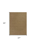 2' X 4' Natural And Brown Jute Chevron Hand Woven Area Rug