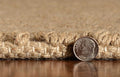 2' X 4' Natural And Brown Jute Chevron Hand Woven Area Rug
