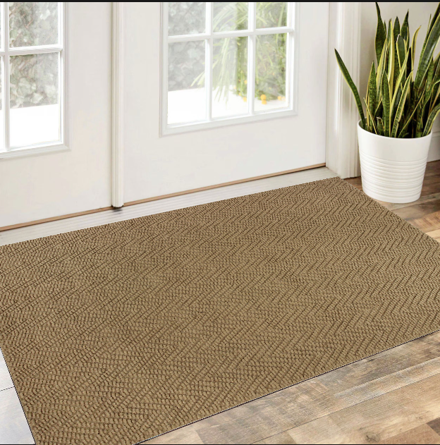 2' X 4' Natural Jute Chevron Hand Woven Area Rug