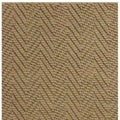 8' Natural And Brown Jute Chevron Hand Woven Runner Rug