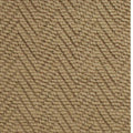 8' Natural And Brown Jute Chevron Hand Woven Runner Rug
