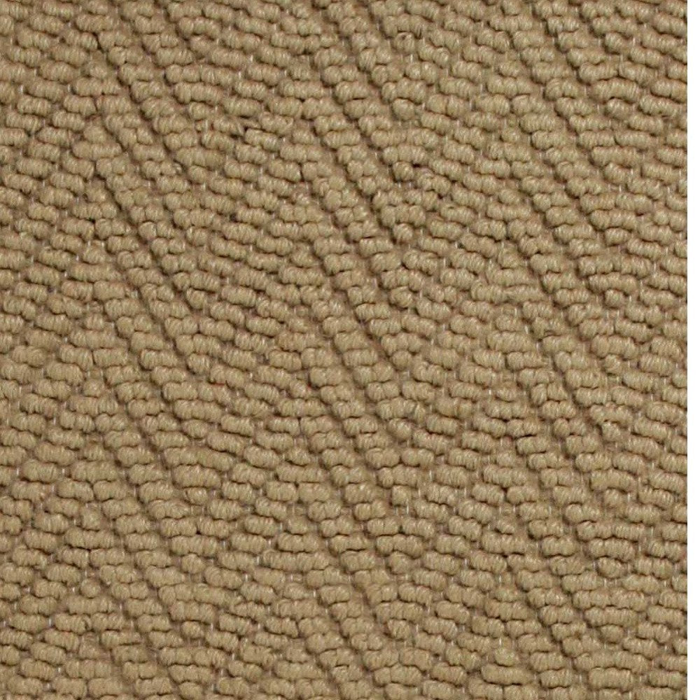 8' Natural And Brown Jute Chevron Hand Woven Runner Rug
