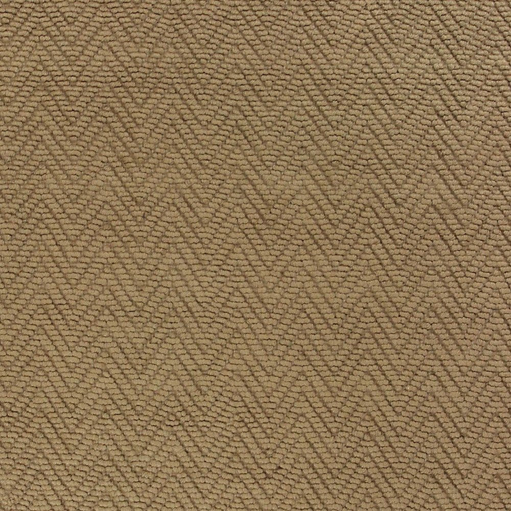 8' Natural And Brown Jute Chevron Hand Woven Runner Rug