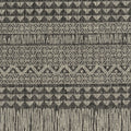 8' X 11' Charcoal Southwestern Indoor Outdoor Area Rug