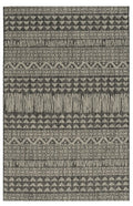 3' X 5' Charcoal And Gray Tribal Area Rug