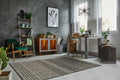 5' X 8' Charcoal And Gray Tribal Area Rug