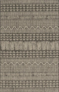 5' X 8' Charcoal And Gray Tribal Area Rug