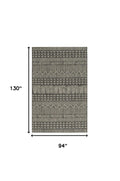 3' X 4' Charcoal Southwestern Indoor Outdoor Area Rug