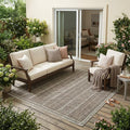 5' X 8' Brown Southwestern Indoor Outdoor Area Rug