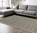 8' X 11' Brown And Ivory Geometric Area Rug