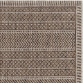 8' X 11' Brown And Ivory Geometric Area Rug