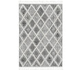 8' X 11' Cream And Charcoal Geometric Area Rug
