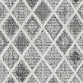 9' X 13' Cream And Charcoal Geometric Area Rug