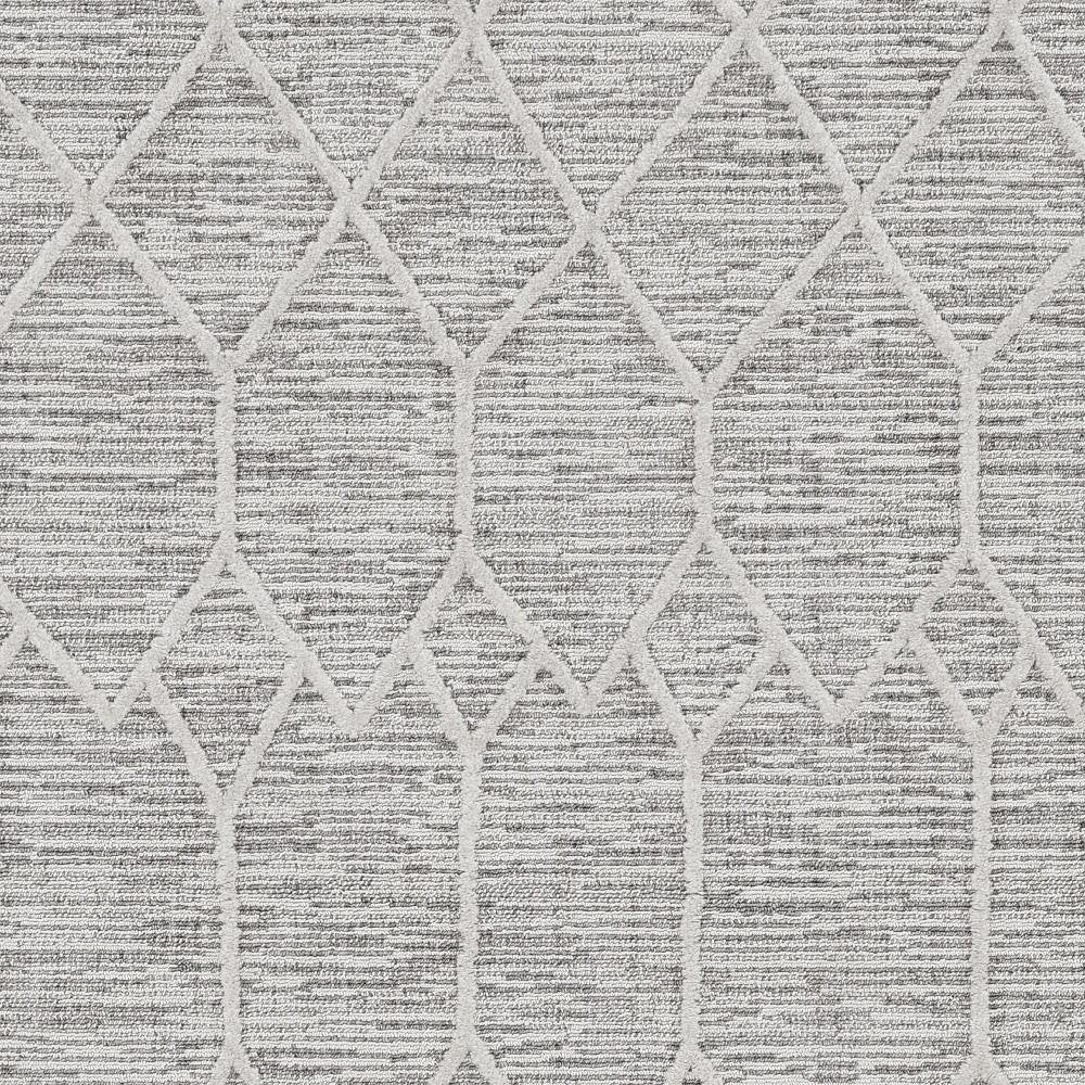 12' X 15' Gray and Ivory Geometric Area Rug