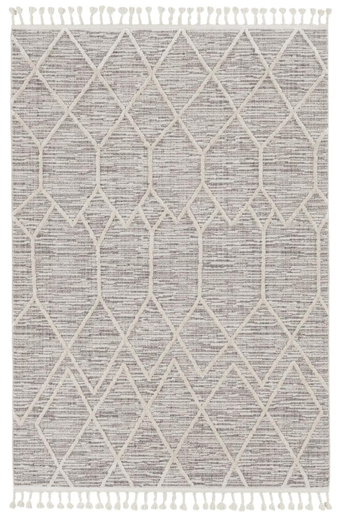 12' X 15' Gray and Ivory Geometric Area Rug