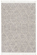 5' X 8' Gray and Ivory Abstract Area Rug