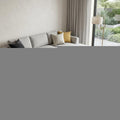 9' X 13' Ivory Grey Machine Woven Geometric Indoor Area Rug