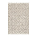 8' X 11' Gray and Ivory Geometric Area Rug