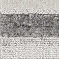 8' Gray And Ivory Abstract Runner Rug