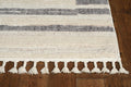 8' Gray And Ivory Abstract Runner Rug