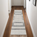 5' X 8' Gray and Ivory Abstract Area Rug