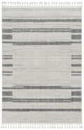 5' X 8' Gray and Ivory Abstract Area Rug