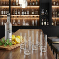 Mouth Blown Crystal 6 Pc Shot Or Vodka Glass Set  3 Oz