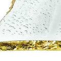 18 Mouth Blown Rectangular Edge Gold Leaf Serving Platter Or Tray