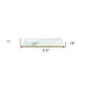 18 Mouth Blown Rectangular Edge Gold Leaf Serving Platter Or Tray