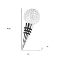 4" Clear Lead Free Crystal Bottle Stopper