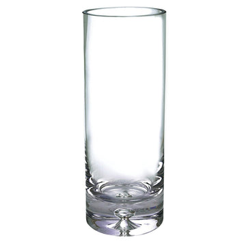 11" Clear Cylinder Crystal Table Vase