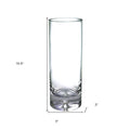 11" Clear Cylinder Crystal Table Vase