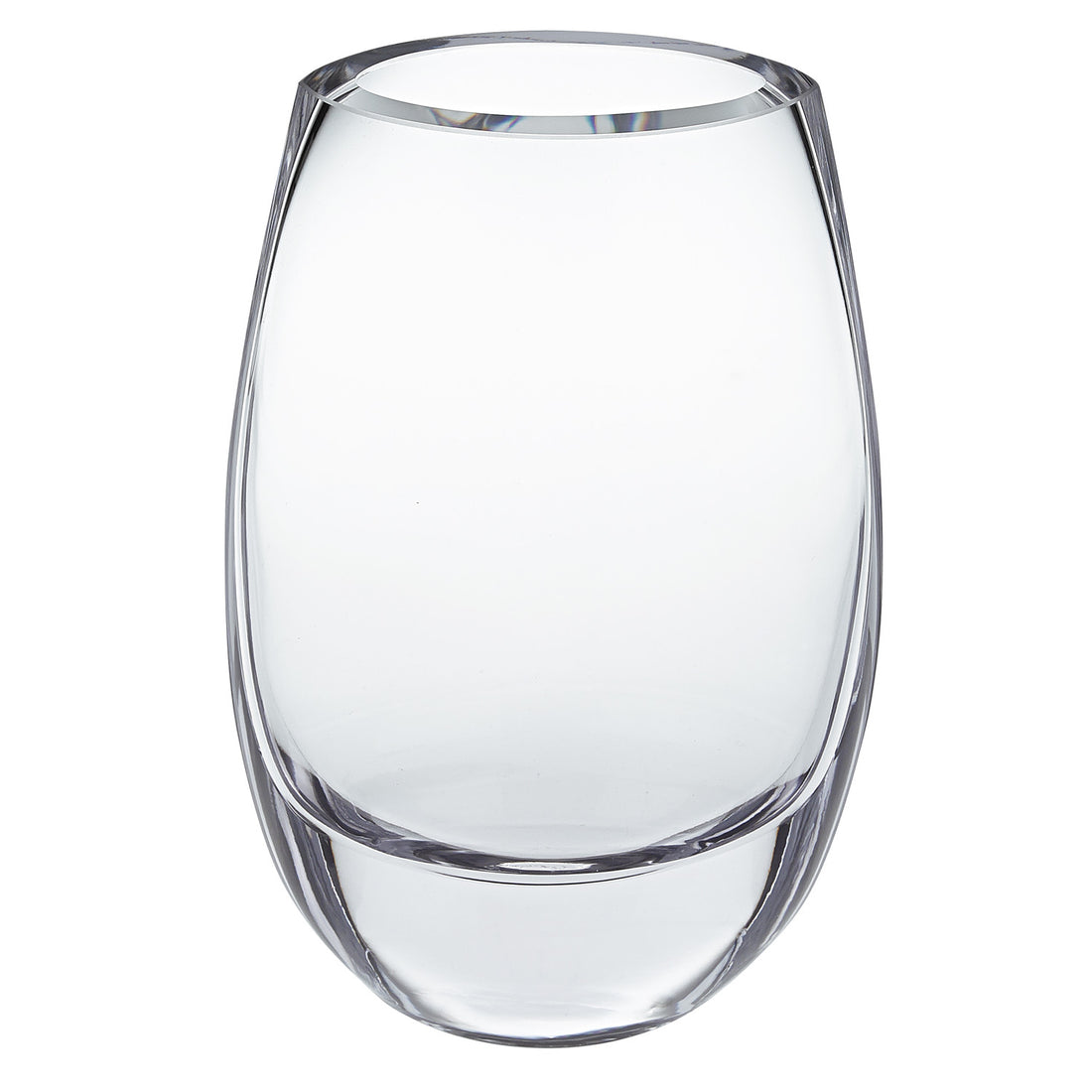 8" Clear Cylinder Crystal Glass Table Vase