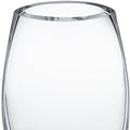 8" Clear Oval Crystal Glass Table Vase